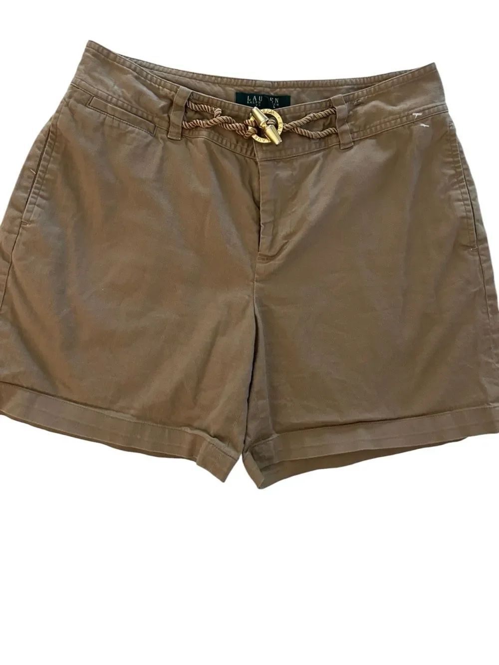Ralph Lauren Brown Rope-Belt Bermuda Shorts